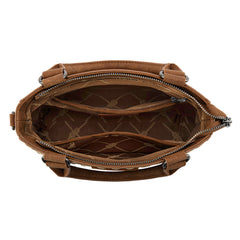 WG337-2003  Wrangler Embroidered Swirl  Mini Satchel/ Crossbody - Brown