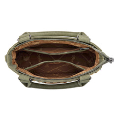 WG337-2003  Wrangler Embroidered Swirl  Mini Satchel/ Crossbody - Green