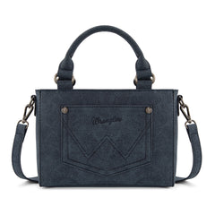 WG337-2003  Wrangler Embroidered Swirl  Mini Satchel/ Crossbody -Navy