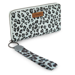 WG366-W006JN   Wrangler Leopard Print Wallet/Wristlet - Jean