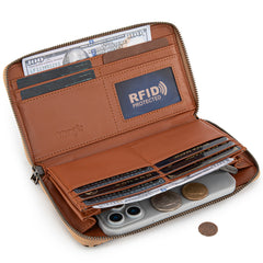 WG366-W006LP  Wrangler Leopard Print Wallet/Wristlet - Leopard