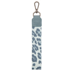WG366-W114  Wrangler Leopard Print Dual Pouch Wristlet with Zipper Round Case-Jean