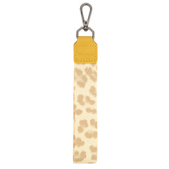 WG366-W114  Wrangler Leopard Print Dual Pouch Wristlet with Zipper Round Case- Yellow