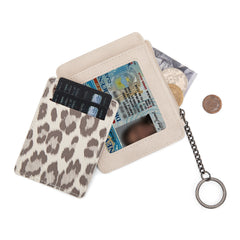 WG366-W118BG  Wrangler Small Card Case Wallet Key Chain/Detachable Card Holder-Beige
