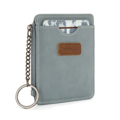 WG366-W118JN   Wrangler Small Card Case Wallet Key Chain/Detachable Card Holder- Jean