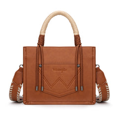 PRE-ORDER WG386-8120S  Wrangler Cow Print Tote/Crossbody -Brown