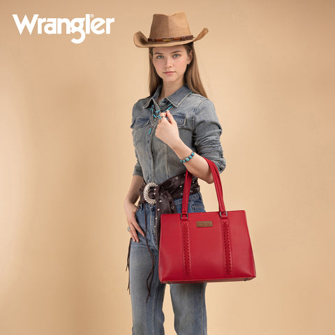 WG387-8119  Wrangler Dual Compartment Carry-All Tote - Burgundy