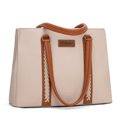 WG387-8119  Wrangler Dual Compartment Carry-All Tote - Brown-Tan