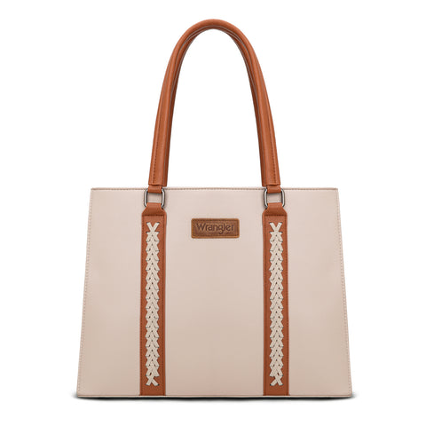 WG387-8119  Wrangler Dual Compartment Carry-All Tote - Brown-Tan