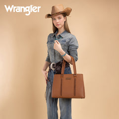 WG387-8119  Wrangler Dual Compartment Carry-All Tote - Brown