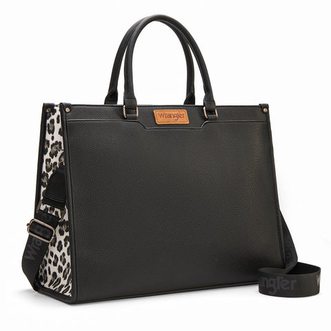 WG389-8119  Wrangler Carry-All Large Tote Work Tote /Crossbody - Black