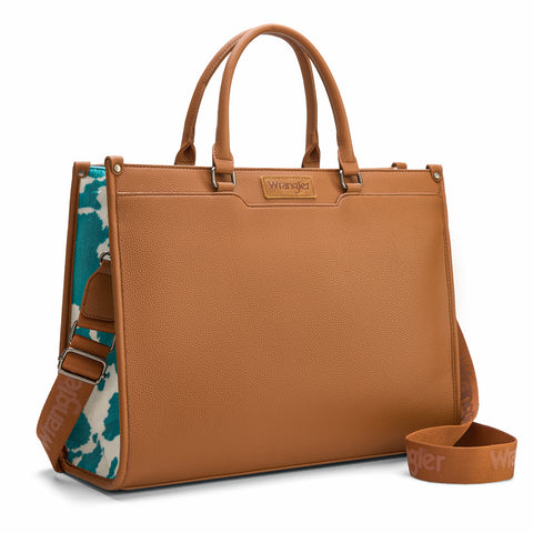 WG389-8119  Wrangler Carry-All Large Tote Work Tote /Crossbody - Brown