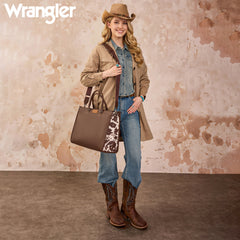 WG389-8119  Wrangler Carry-All Large Tote Work Tote /Crossbody - Coffee