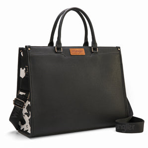 WG389-8119 Wrangler Carry-All Large Tote Work Tote /Crossbody - Cow-Black