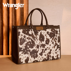 WG389-8119  Wrangler Carry-All Large Tote Work Tote /Crossbody - Cow-Coffee
