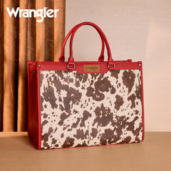WG389-8119  Wrangler Carry-All Large Tote Work Tote /Crossbody - Cow-Red