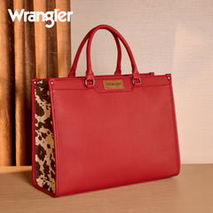 WG389-8119  Wrangler Carry-All Large Tote Work Tote /Crossbody - Red