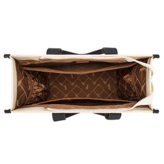 WG390-8110  Wrangler Structured Work Tote/Large Carry-All Tote/Crossbody with Pouch - Black-Beige