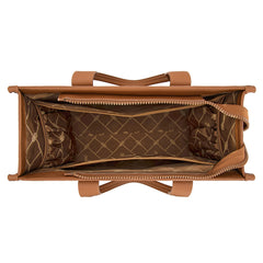 WG390-8110  Wrangler Structured Work Tote/Large Carry-All Tote/Crossbody with Pouch - Brown