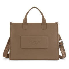 WG390-8110  Wrangler Structured Work Tote/Large Carry-All Tote/Crossbody with Pouch - Camel