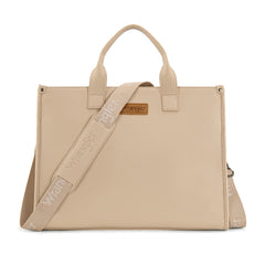 WG390-8110  Wrangler Structured Work Tote/Large Carry-All Tote/Crossbody with Pouch - Tan