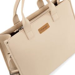 WG390-8110  Wrangler Structured Work Tote/Large Carry-All Tote/Crossbody with Pouch - Tan