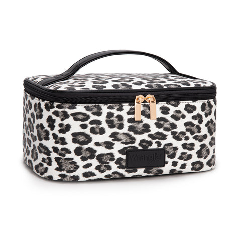 Pre-Order  WG392-9000LP-BK  Wrangler Leopard Print Cosmetic Travel Case –Leopard-Black