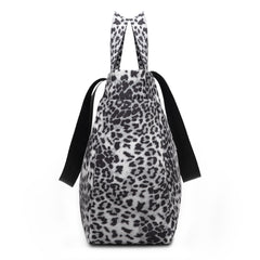 WG433-8317BK  Wrangler Leopard Print Large Tote/Crossbody -Black