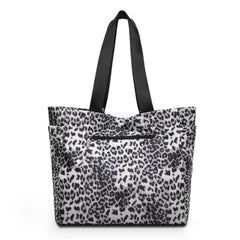 WG433-8317BK  Wrangler Leopard Print Large Tote/Crossbody -Black