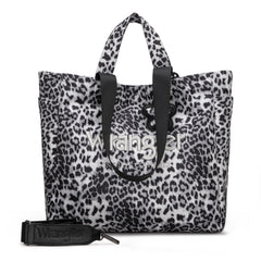 WG433-8317BK  Wrangler Leopard Print Large Tote/Crossbody -Black