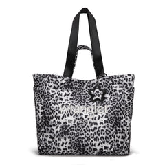 WG433-8317BK  Wrangler Leopard Print Large Tote/Crossbody -Black