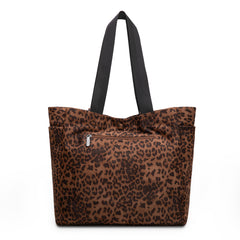WG433-8317BR  Wrangler Leopard Print Large Tote/Crossbody -Brown