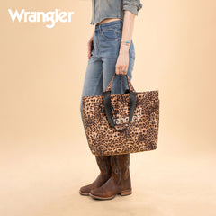 WG433-8317LP   Wrangler Leopard Print Large Tote/Crossbody -Leopard