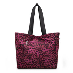 WG433-8317PP   Wrangler Leopard Print Large Tote/Crossbody -Purple