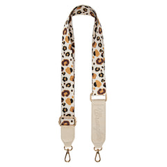 WG436-8119BG  Wrangler Leopard Print Canvas Oversized Tote with Adjustable Strap- Beige