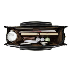 WG436-8119BK Wrangler Leopard Print Canvas Oversized Tote with Adjustable Strap- Black