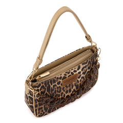 WG474-8633   Wrangler Western Leopard Print Shoulder Bag with Chain Detail -Leopard