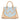 WG481-8126JN Wrangler Daisy Print Chevron Tote Crossbody Bag - Jean
