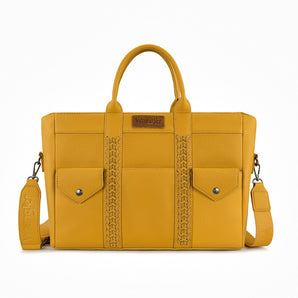 WG484-8119MST  Wrangler Whipstitch Work Tote Bag/Crossbody - Mustard
