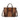 WG519-8300BR Wrangler Western Color-Block Chevron Stitch Satchel Tote Bag - Brown