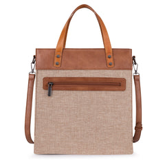 WG54-8317 Wrangler Art Print Canvas Tote/Crossbody - Brown