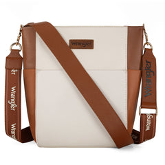 WG67-9182   Wrangler 2 Tone Color Block   Shoulder Bag/Crossbody - Beige-Brown