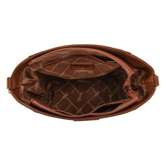 WG67-9182   Wrangler 2 Tone Color Block Shoulder Bag/Crossbody -Coffee-Brown