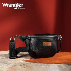 WG82-194  Wrangler Fanny Pack Belt Bag Sling Bag - Black