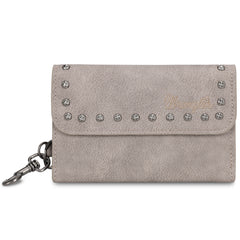 WG89-W001  Wrangler Studded Accents Tri-fold Key-Chain Wallet - Khaki (ONLINE EXCLUSIVE)