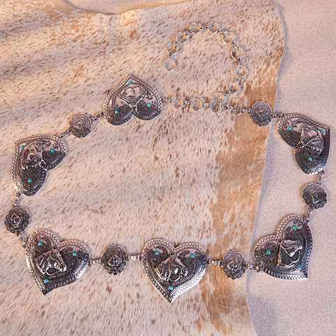 WGB-1006  Wrangler Boho Concho Chain Link Belt