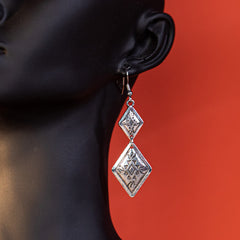 WGE-1020  Wrangler Western Diamond Shape Dangling Earring