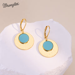 WGE-1039  Wrangler 14K Gold Plated Dangling Earrings