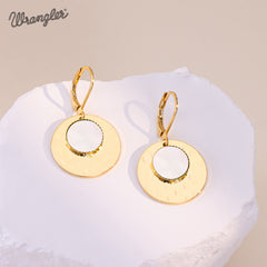 WGE-1039  Wrangler 14K Gold Plated Dangling Earrings