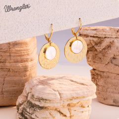 WGE-1039  Wrangler 14K Gold Plated Dangling Earrings